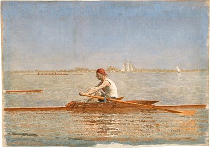 John Biglin in a Single Scull by Thomas Eakins 1873