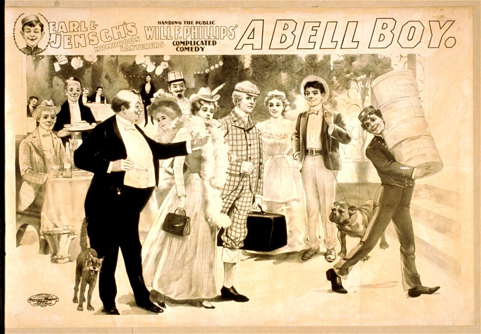 Earl & Jensch's humorous banterers handing the public, Will F. Phillips' complicated comedy, A bell boy LCCN2014636405