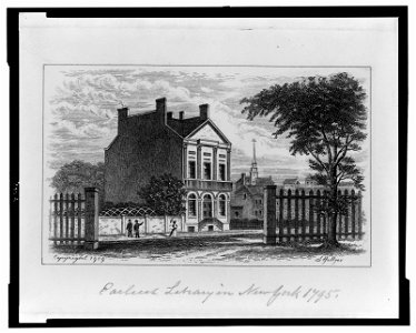 Earliest library in New York, 1795 - S. Hollyer. LCCN94512112