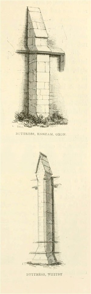 Early English Buttresses stylesofarchitec00rick 0183