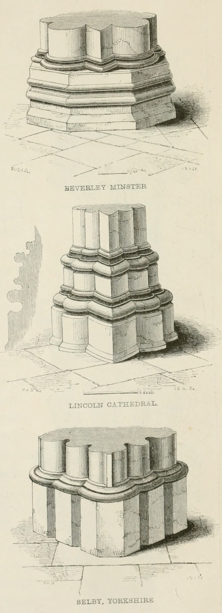 Early English Pier Bases stylesofarchitec00rick 0182