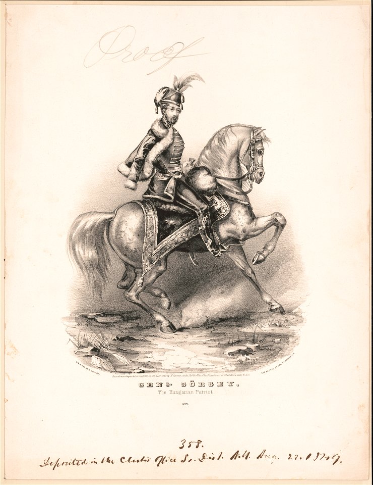 Genl. Görgey, the Hungarian patriot - lith. & pub. by N. Currier. LCCN2001699853