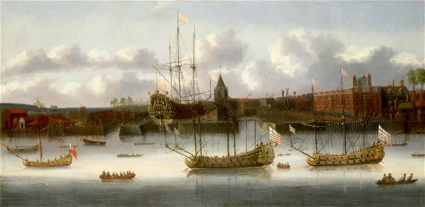 East India Company ships at Deptford RMG BHC1873