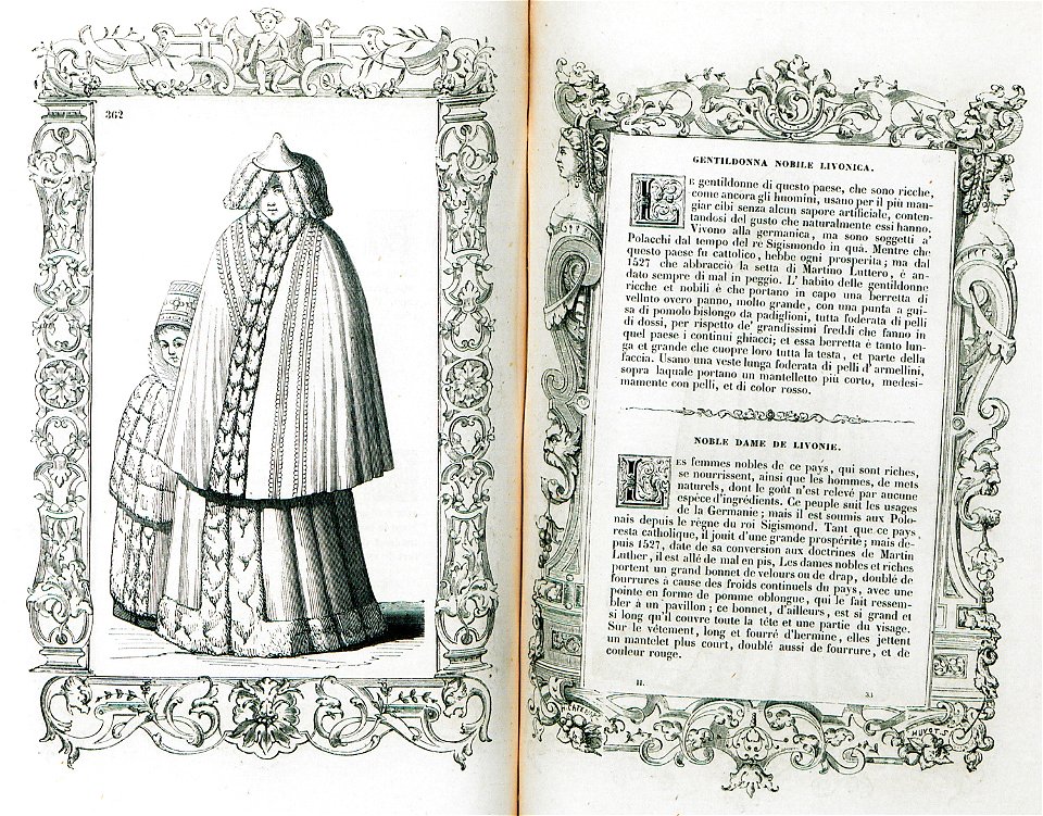 Gentildonna nobile Livonica - Vecellio Cesare - 1860