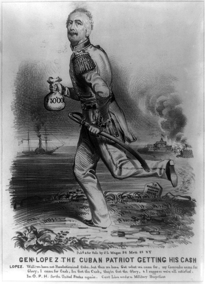 Genl. Lopez the Cuban patriot getting his cash LCCN2008661527