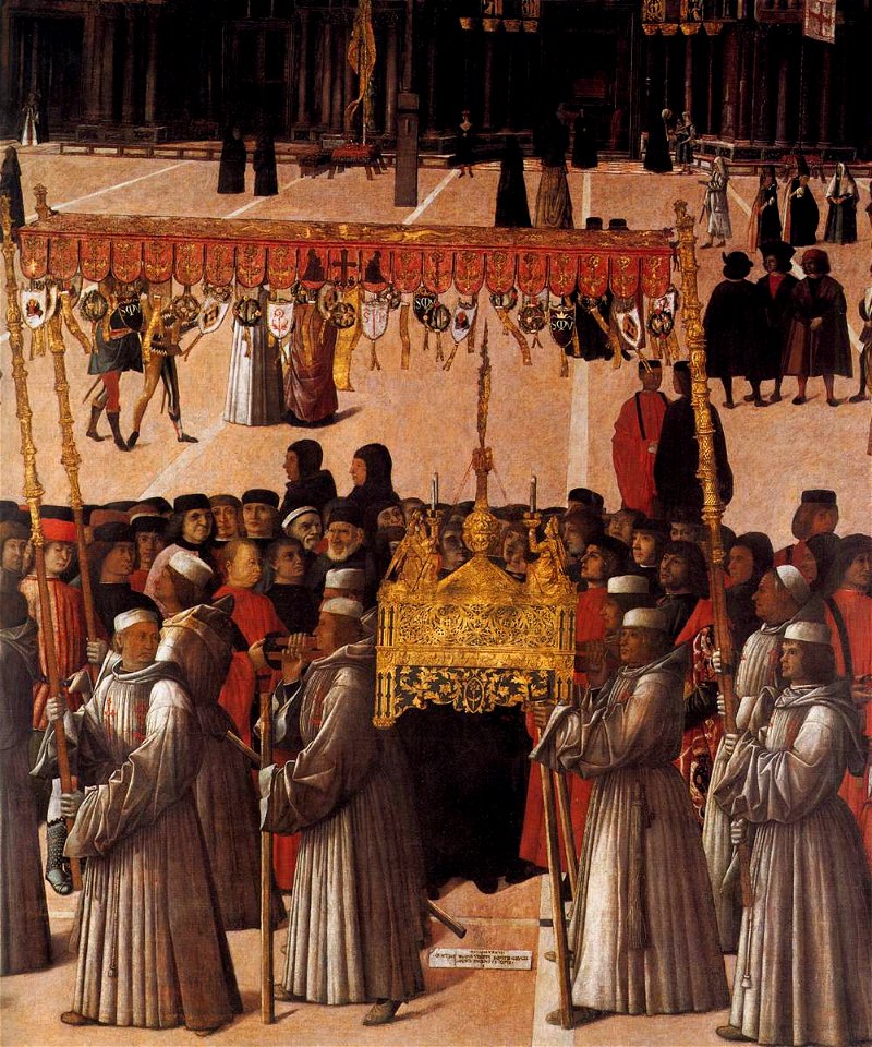 Gentile bellini, processione in piazza san marco 04
