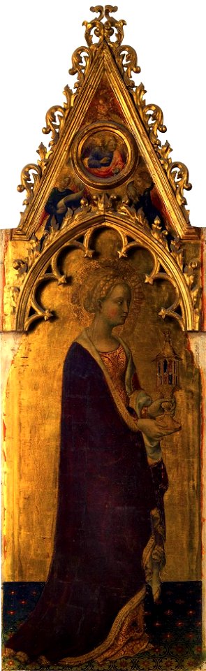 Gentile da Fabriano - Quaratesi Altarpiece - St Nicholas Saves a Storm-tossed Ship - WGA08556