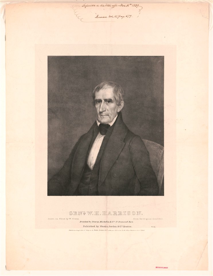 Genl. W. H. Harrison LCCN2003674410