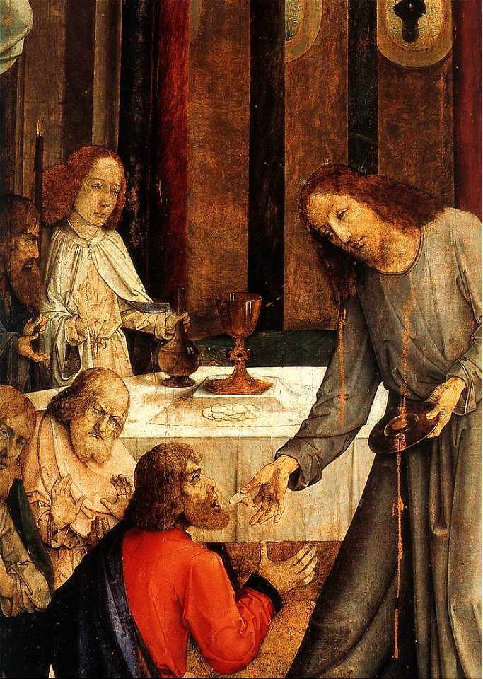 Giusto di Gand (Joos van Wassenhove), istituzione dell'eucarestia 2