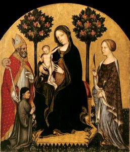Gentile da Fabriano - Mary Enthroned with the Child, Saints and a Donor - Google Art Project
