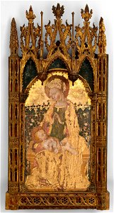 Gentile da Fabriano - Virgin and Child before a Rose Hedge - P15n12 - Isabella Stewart Gardner Museum