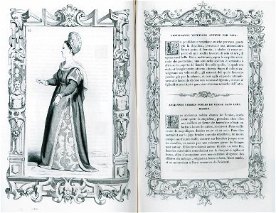 Gentildonne venetiane antiche per casa - Vecellio Cesare - 1860
