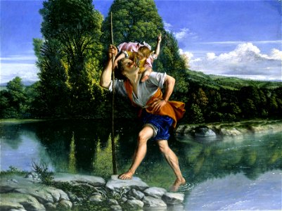 Orazio Gentileschi - Landscape with St Christopher - WGA8576