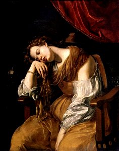 Artemisia Gentileschi — Conversione della Maddalena (Maria Maddalena penitente. Free illustration for personal and commercial use.
