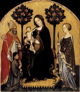 Gentile da Fabriano - Virgin and Child with Sts Nicholas and Cathrine - WGA08557