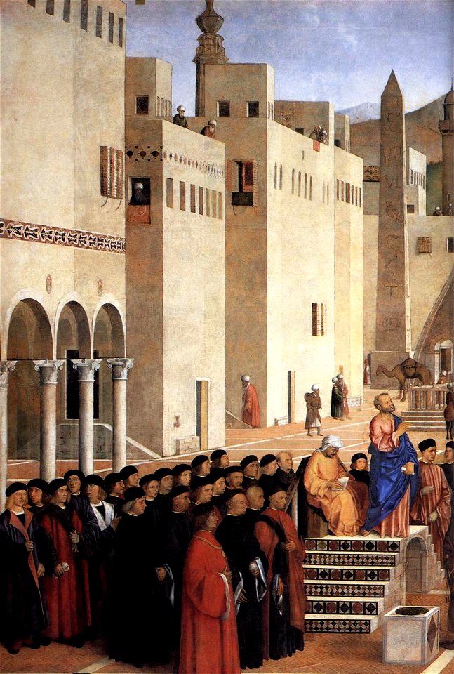 Gentile e giovanni bellini, predica di san marco in alessandria 03