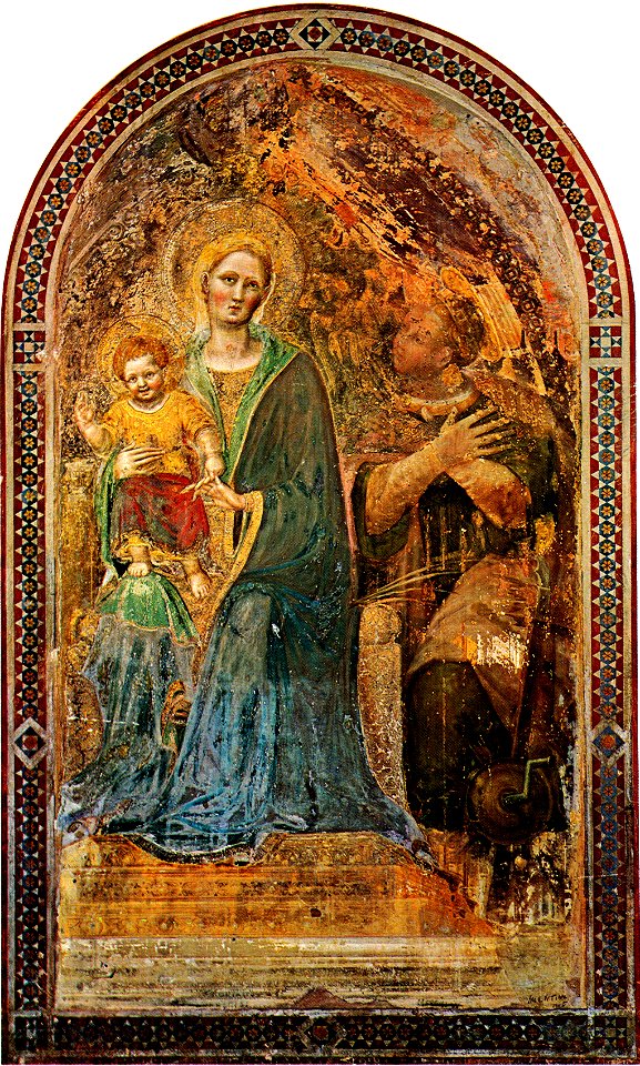 Gentile da fabriano, madonna di orvieto prima del restauro