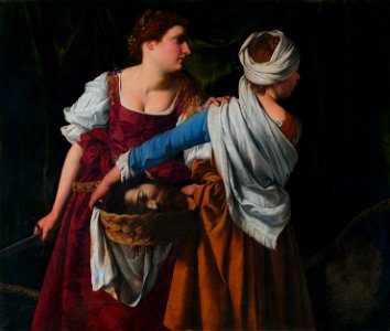 Judith and her maidservant with the head of Holofernes, by Orazio Gentileschi