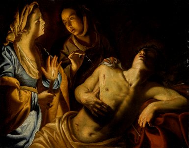 Saint Sebastian Tended by Irene by Artemisia Gentileschi