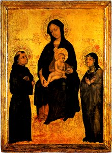 Gentile da fabriano, Madonna in Gloria between Saint Francis and Santa Chiara