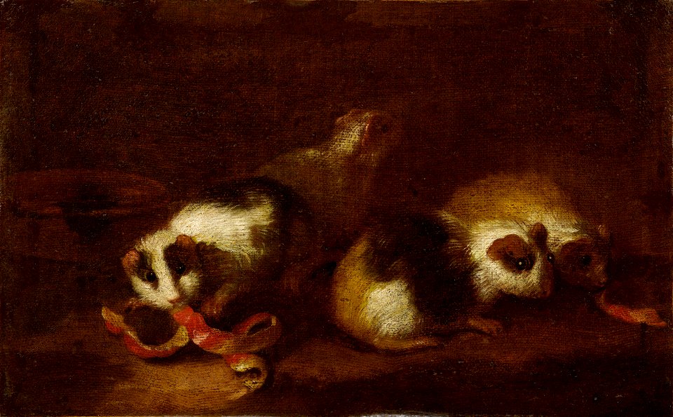 Genuesische Schule 17Jh Meerschweinchen in einer Landschaft