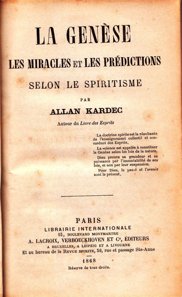 Genèse selon le spiritisme