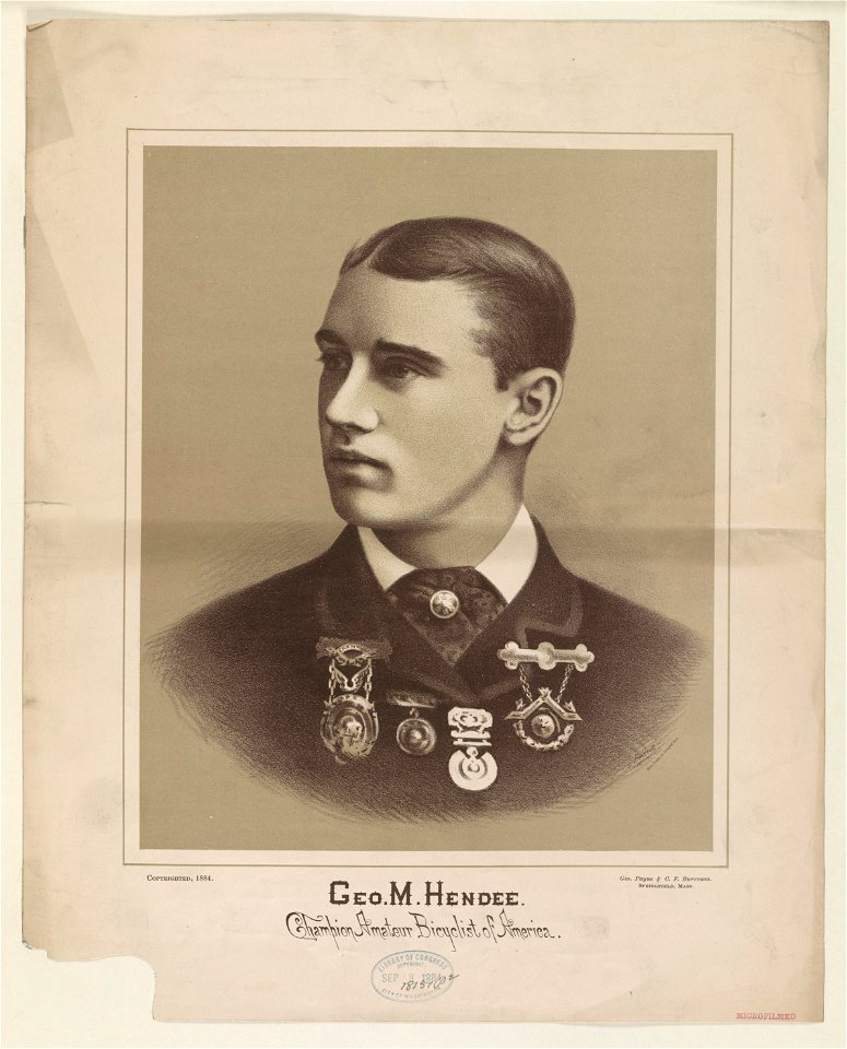 Geo. M. Hendee. Champion amateur bicyclist of America LCCN2003680692