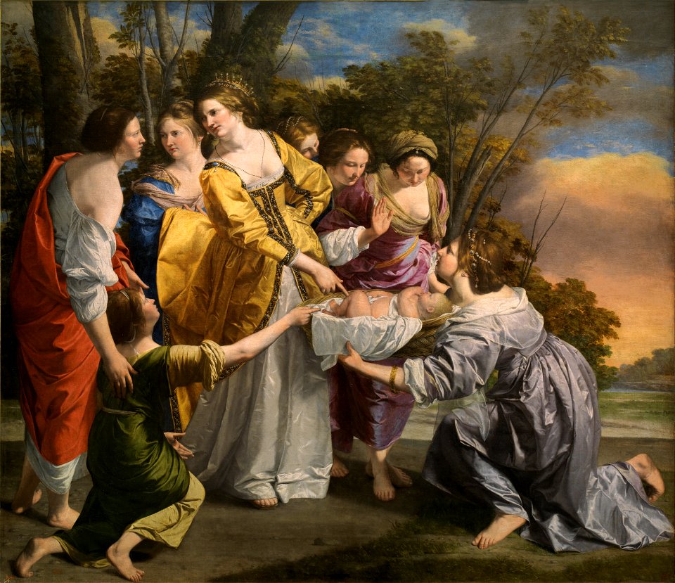 Moisés salvado de las aguas (Orazio Gentileschi)