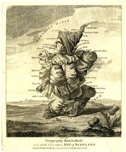 Geography bewitched! Or, a droll caricature map of Scotland. (BM 1868,0808.13290)