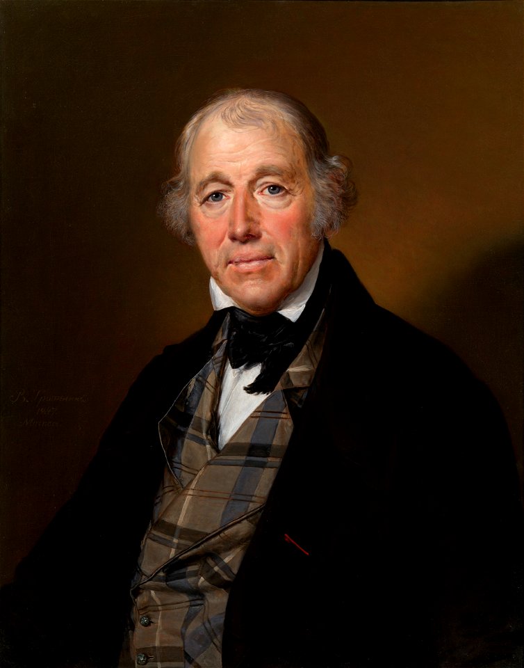 Gentleman in a Plaid Waistcoat by V.Tropinin (1847, priv.coll)