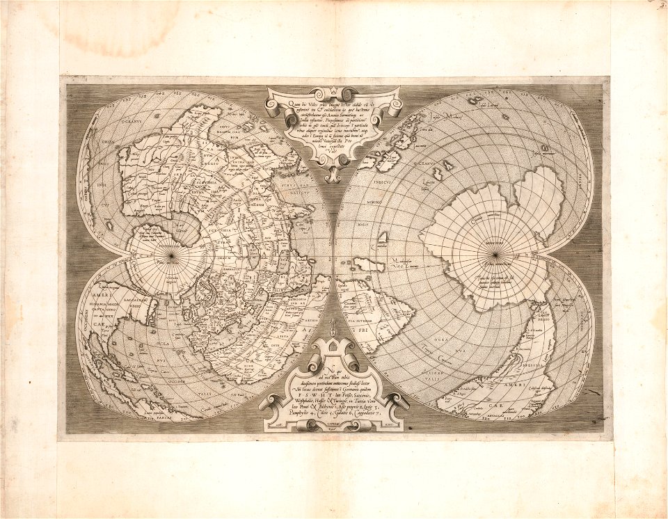 Geografia tavole moderne di geografia de la maggior parte del mondo di diversi avtori raccolte et messe secondo l'ordine di Tolomeo con i disegni di molte città et fortezze di diverse provintie LOC 2006629143-5
