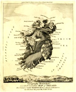 Geography bewitched! Or, a droll caricature map of Ireland. (BM 1868,0808.13291 1)