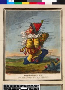 Geography bewitched! or, a droll caricature map of Scotland. (BM 1935,0522.2.131.a)