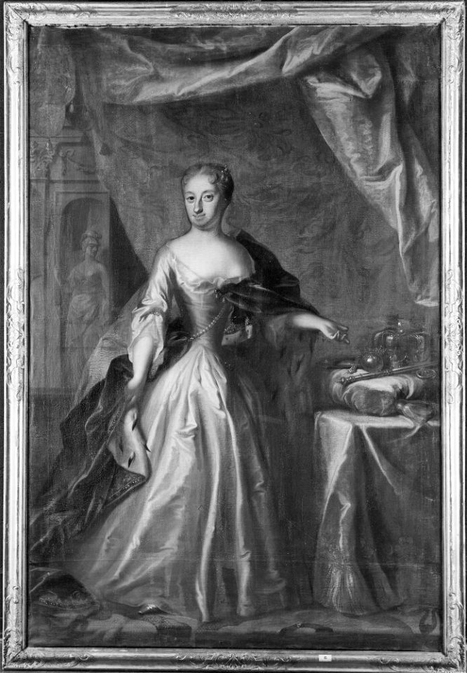 Georg Engelhard Schröder - Ulrika Eleonora d.y. (1688-1741), drottning av Sverige, gift med Fredrik I av Sverige - NMGrh 4035 - Nationalmuseum