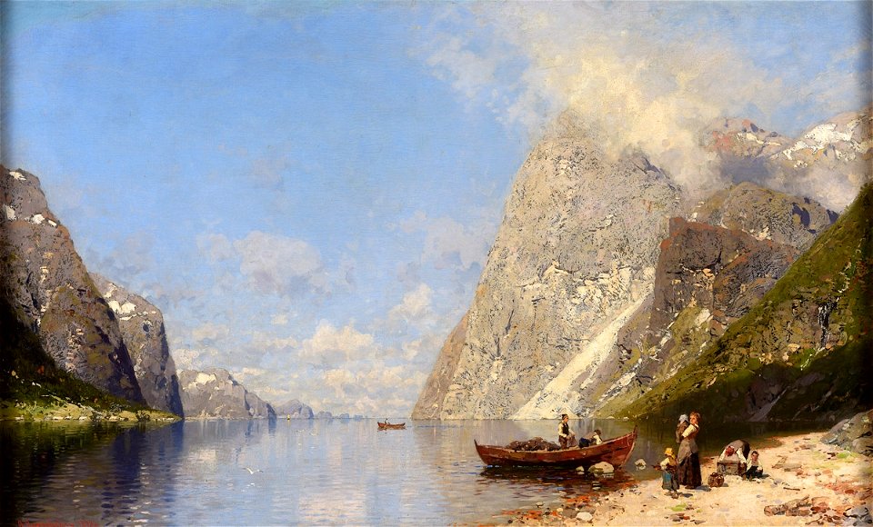Georg Anton Rasmussen Sommerliche Fjordansicht