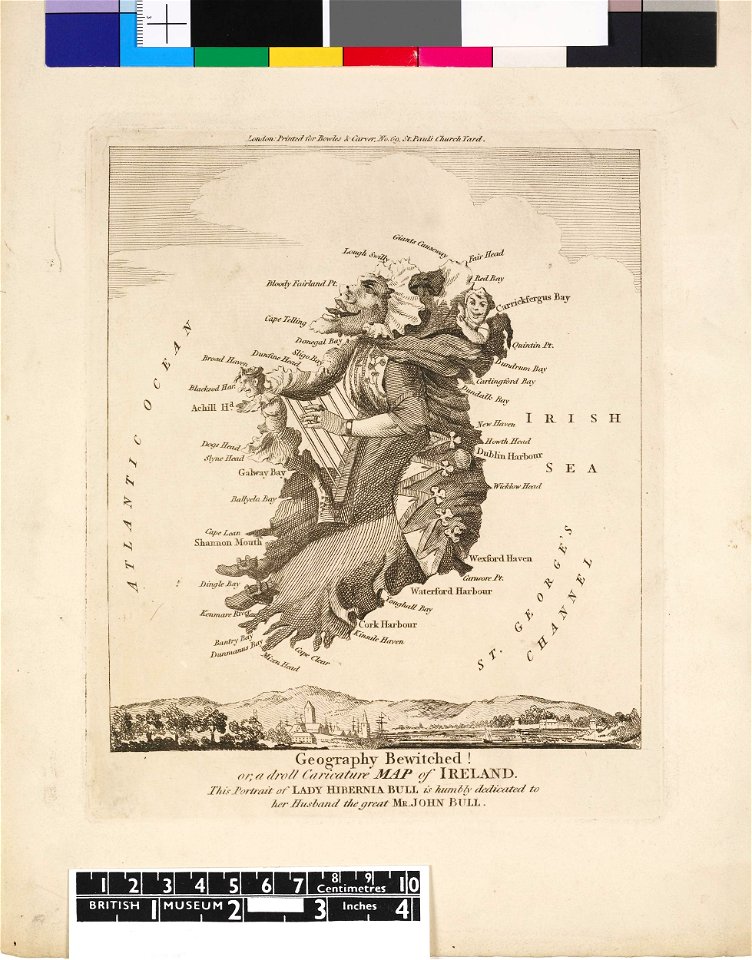 Geography bewitched! Or, a droll caricature map of Ireland. (BM 1868,0808.13291)