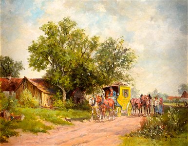 Georg Hemmrich Ankunft der Postkutsche