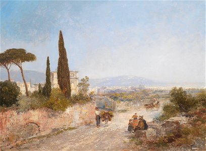Georg Fischhof Landschaft mit Blick auf Florenz