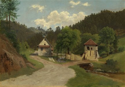 Georg Eduard Otto Saal (1818-70) - Sawmill at Oberbehren - RCIN 406289 - Royal Collection