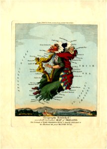 Geography bewitched! or, a droll caricature map of Ireland. (BM 1950,0808.4)