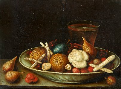 Georg Flegel (circle) Stillleben mit Feigen Zuckerwerk und Weinglas