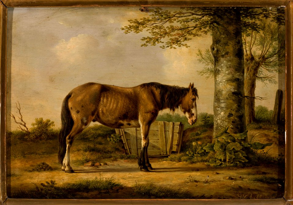 Georg Kobell - Horse by a tree - 131079 MNW - National Museum in Warsaw