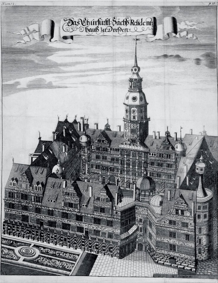 Georg Jakob Schneider - The Electoral Palace in Dresden - Google Art Project