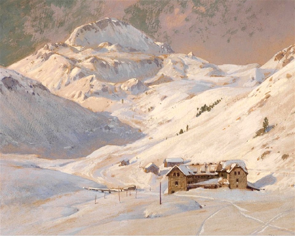 Georg Janny - Seekar House and Mount Seekarspitze