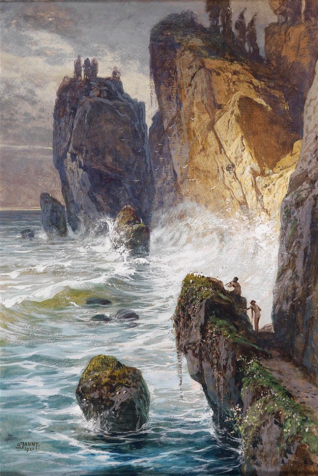 Georg Janny Faunen an einer Felsküste 1921