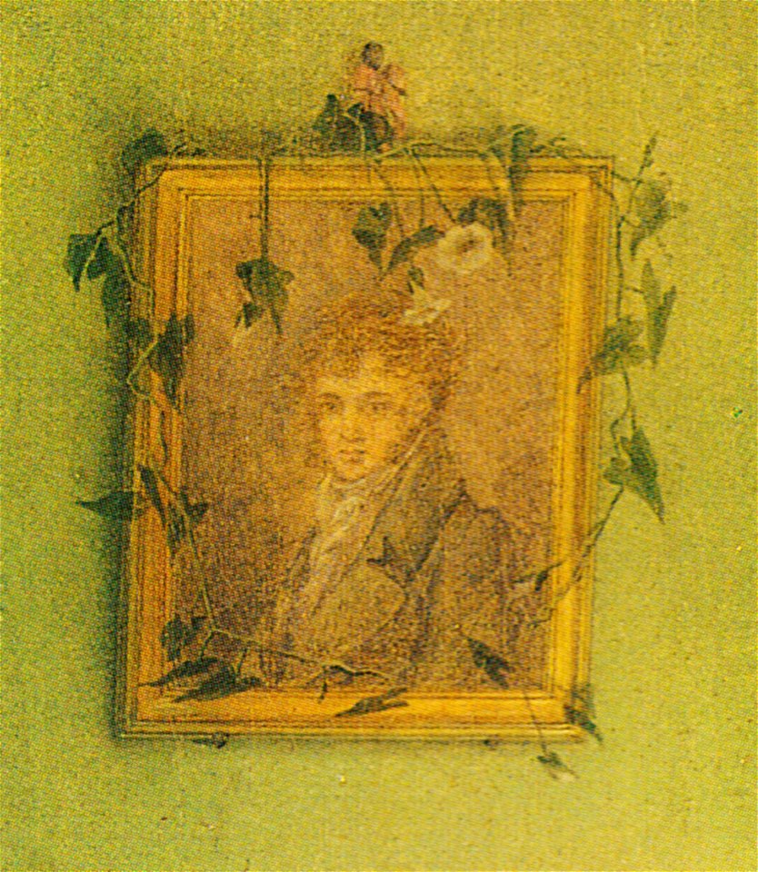 Georg Friedrich Kersting - Die Stickerin - 1. Fassung - Detail Porträt