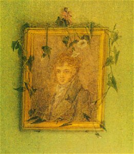 Georg Friedrich Kersting - Die Stickerin - 1. Fassung - Detail Porträt