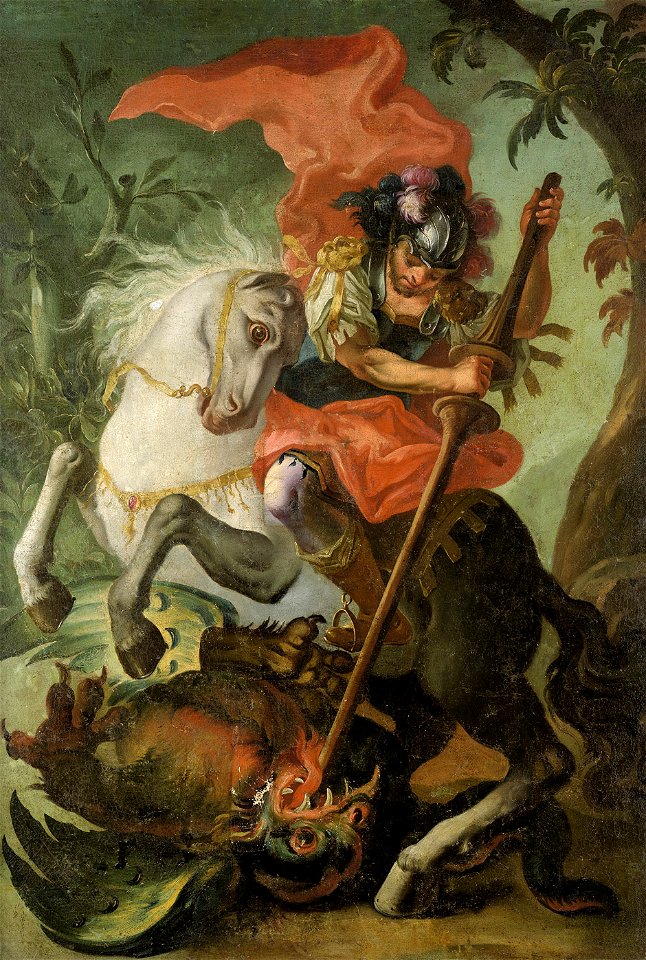 Georg mit dem Drachen oberitalienisch