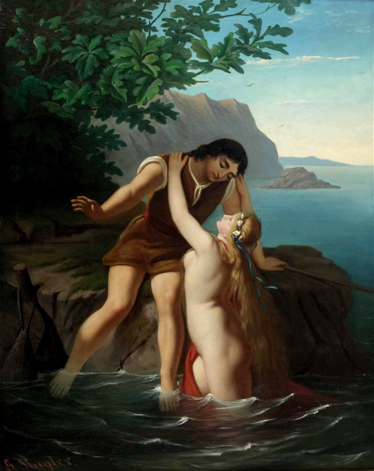 Georg Kugler Nereide und junger Mann