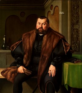 Georg pencz portrait of sigismund baldinger three-quarter-length seate)